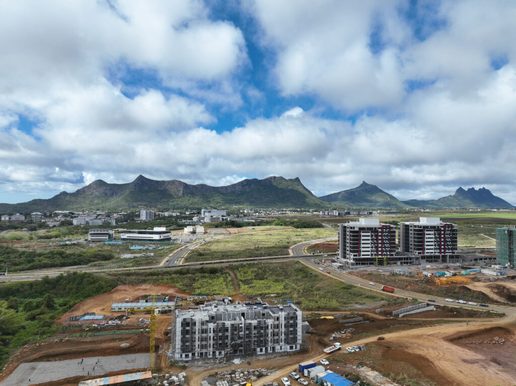 Professional and modern office spaces and premium residences at The Docks, offering flexible work environments and luxurious living in Port Louis and Ebene.